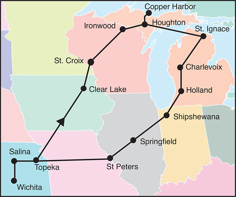 Northwoods Fall Foliage Tour Map